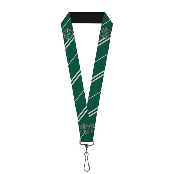 buckle down Lanyard - 1.0" - Slytherin Crest Stripe5 Green Gray