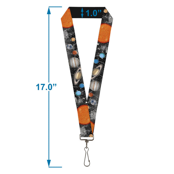 Buckle Down Lanyard - 1.0" - Solar System Sun Planets Stars