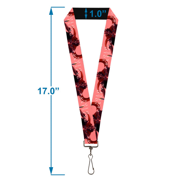 Buckle Down Lanyard - 1.0" - SOLO LEVELING Blood-Red Commander Igris Pose And Title Logo Pink