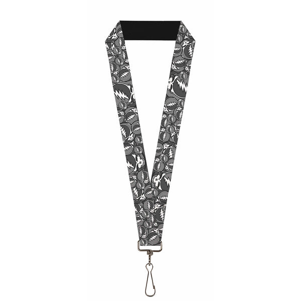 buckle down Lanyard - 1.0" - Steal Your Face Stacked Gray