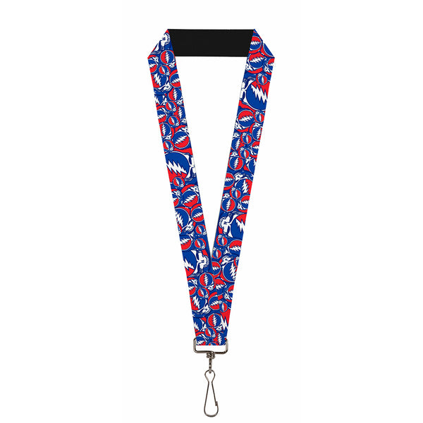 buckle down Lanyard - 1.0" - Steal Your Face Stacked Red White Blue