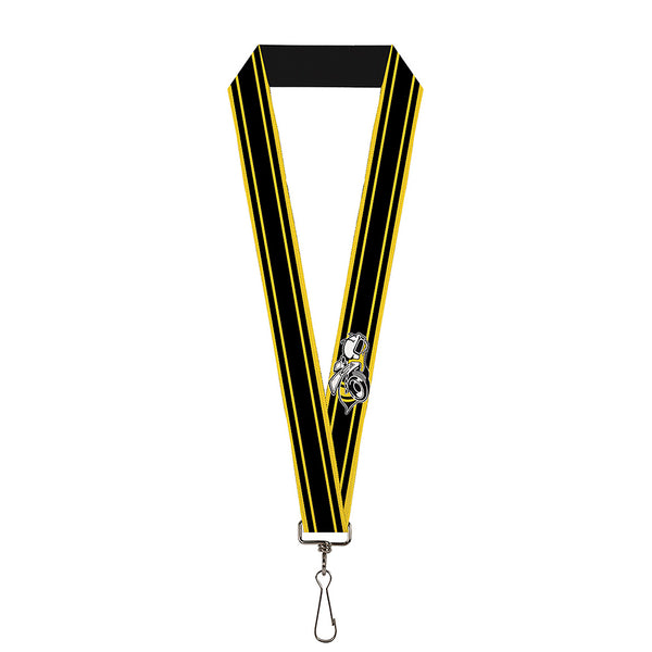 buckle down Lanyard - 1.0" - SUPER BEE Logo Stripes Black Yellow