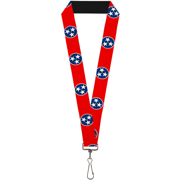 buckle down Lanyard - 1.0" - Tennessee Flag Stars Red White Blue