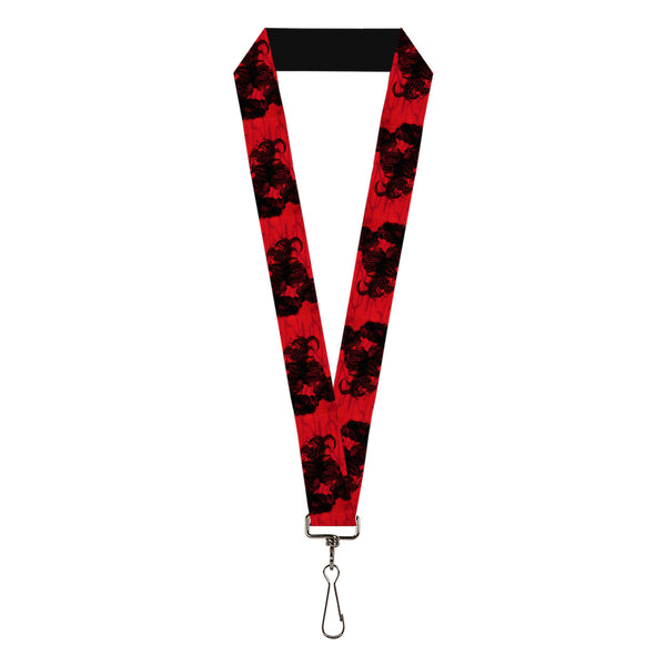 buckle down Lanyard - 1.0" - Toilet-Bound Hanako-Kun Hanako and Nene Kiss Pose Red/Black