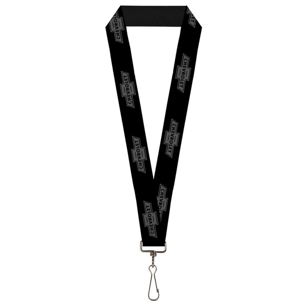 buckle down Lanyard - 1.0" - Vintage CHEVROLET 1934 Bowtie Logo Black Charcoal