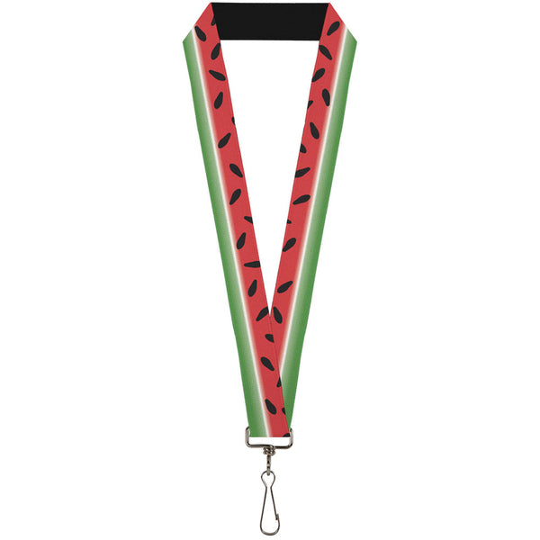 buckle down Lanyard - 1.0" - Watermelon Stripe Red Green Black