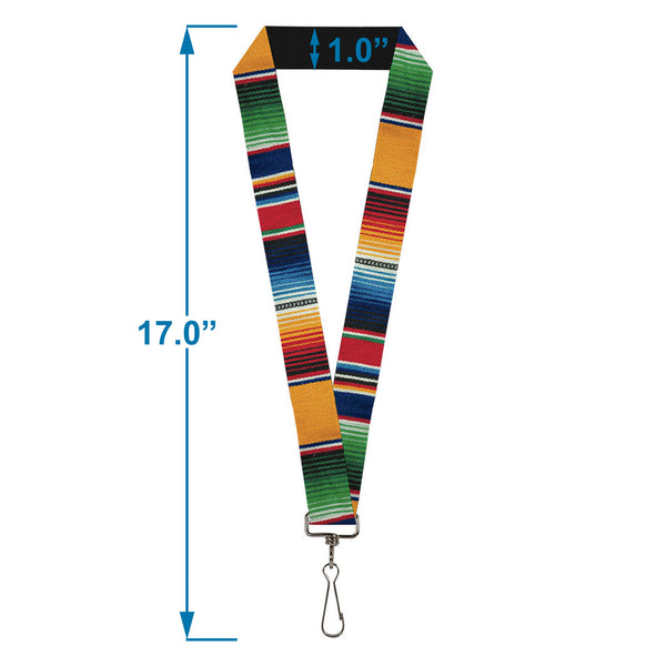 Buckle Down Lanyard - 1.0" - Zarape2 Vertical Multi Color Stripe