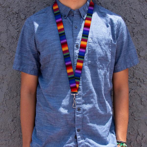 Buckle Down Lanyard - 1.0" - Zarape3 Vertical Multi Color Fade
