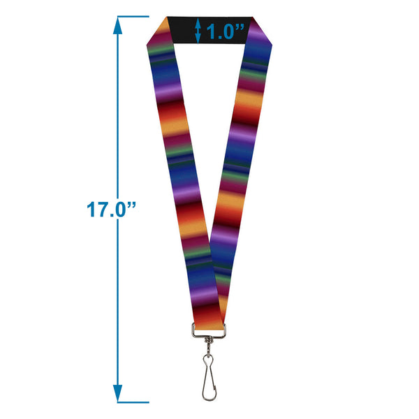 Buckle Down Lanyard - 1.0" - Zarape3 Vertical Multi Color Fade