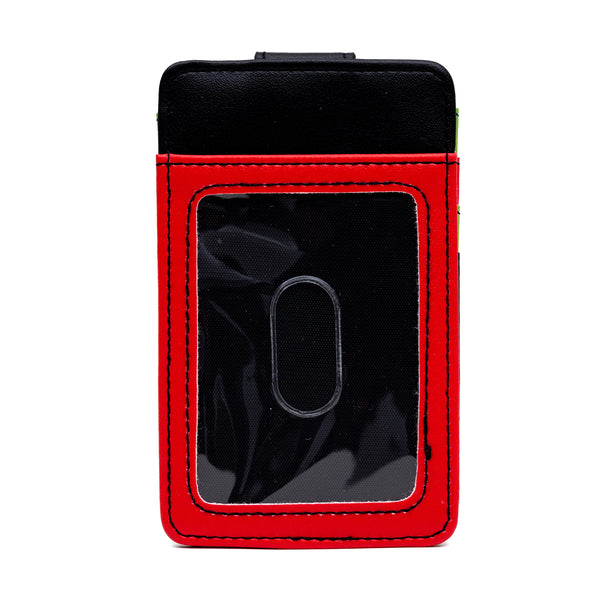 Buckle Down Looney Tunes Vegan Leather Wallet ID Card Holder Marvin The Martian Pose Black Green Red 3.0" X 5.0"