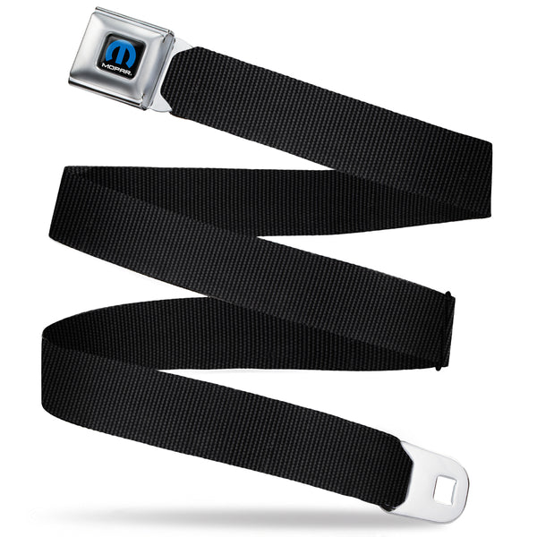 buckle down MOPAR Logo Full Color Black/Blue/White - Seatbelt Belt - Black Webbing