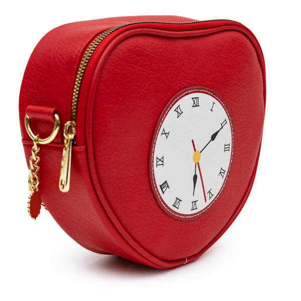 Buckle Down Movies Bag Cross Body The Wizard Of Oz Tin Man Heart Clock Replica Red Vegan Leather