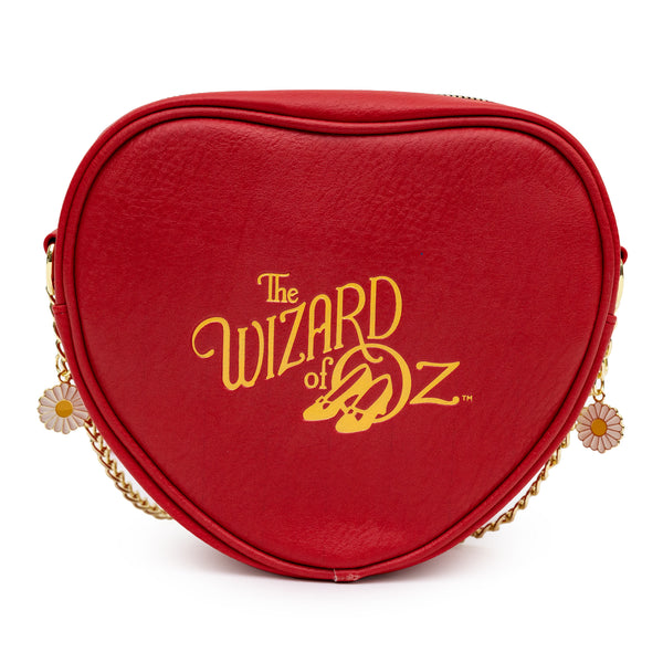 Buckle Down Movies Bag Cross Body The Wizard Of Oz Tin Man Heart Clock Replica Red Vegan Leather