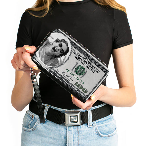 buckle Down Personalized $100 Bill Wristlet Wallet With Your Face