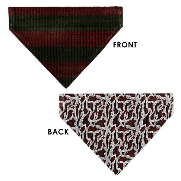 Buckle Down Pet Bandana - A Nightmare On Elm Street Freddy Melted Black/White/Red