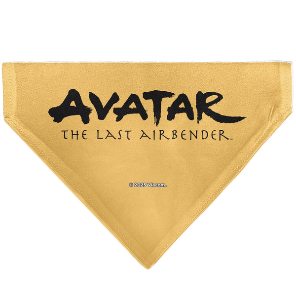 Buckle Down Pet Bandana - AVATAR THE LAST AIRBENDER Action Pose And Title Logo Yellow