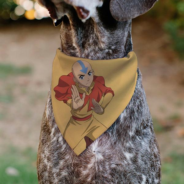Buckle Down Pet Bandana - AVATAR THE LAST AIRBENDER Action Pose And Title Logo Yellow