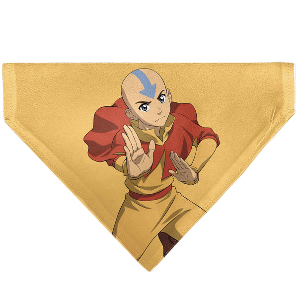 buckle down Pet Bandana - AVATAR THE LAST AIRBENDER Action Pose and Title Logo Yellow