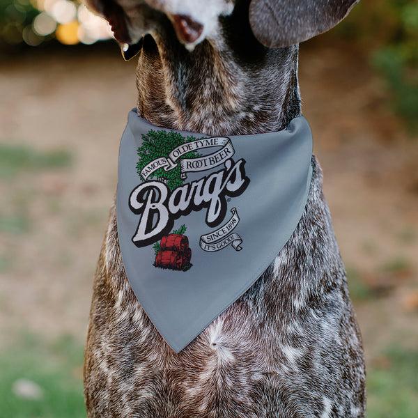 Buckle Down Pet Bandana - BARQ'S OLD TYME ROOT BEER Barrels Logo Gray