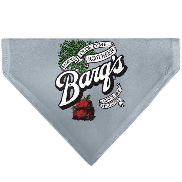 buckle down Pet Bandana - BARQ'S OLD TYME ROOT BEER Barrels Logo Gray