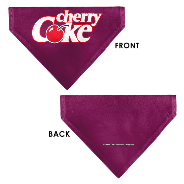Buckle Down Pet Bandana - CHERRY COKE Cherry Logo Burgundy/Red/White