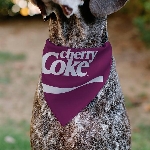 Buckle Down Pet Bandana - CHERRY COKE Wave Logo Burgundy/White