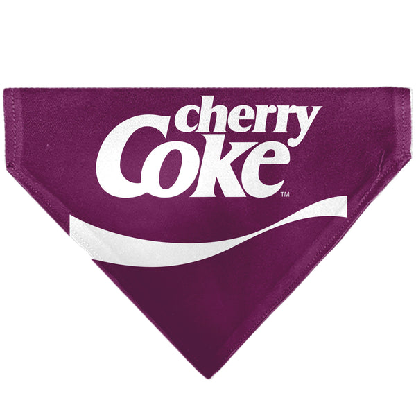 buckle down Pet Bandana - CHERRY COKE Wave Logo Burgundy/White