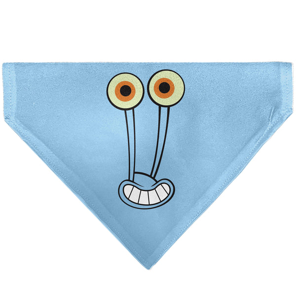 buckle down Pet Bandana - GARY the Snail Smiling Face Close-Up and Text Blue/Pinks