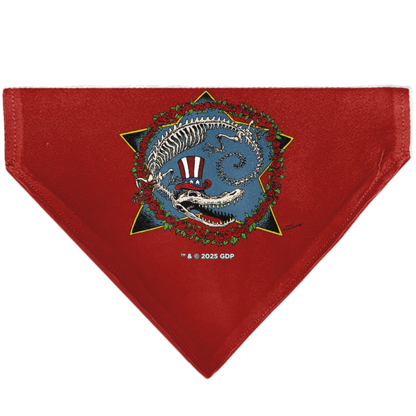 Buckle Down Pet Bandana - Grateful Dead Dave's Picks Volume Ten Alligator Bonus Cover Art Red
