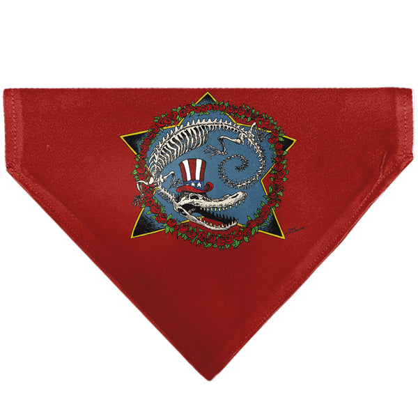 buckle down Pet Bandana - Grateful Dead Dave's Picks Volume Ten Alligator Bonus Cover Art Red