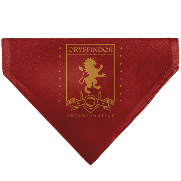 buckle down Pet Bandana - Harry Potter GRYFFINDOR Traits Banner and Icons Reds/Yellow