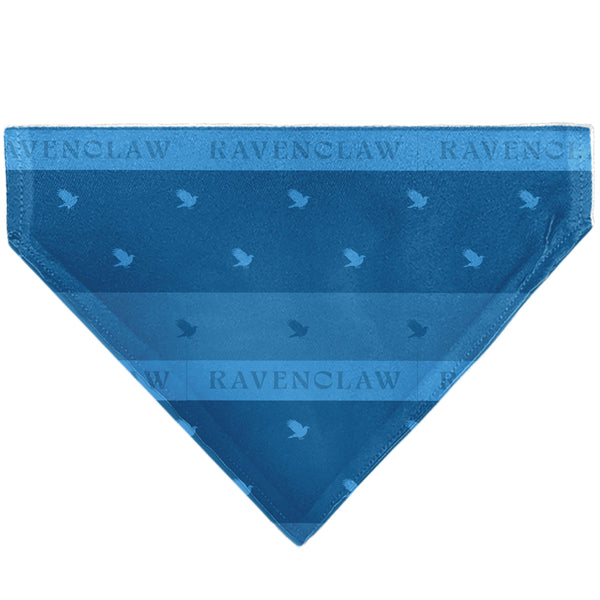 Buckle Down Pet Bandana - Harry Potter RAVENCLAW Traits Banner And Icons Blues/Yellow