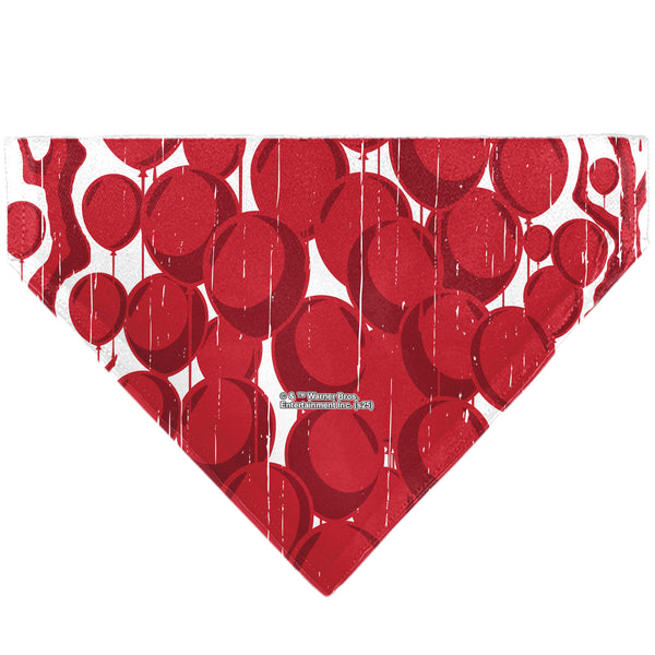 Buckle Down Pet Bandana - IT Pennywise Smile And Balloons White/Blues/Reds