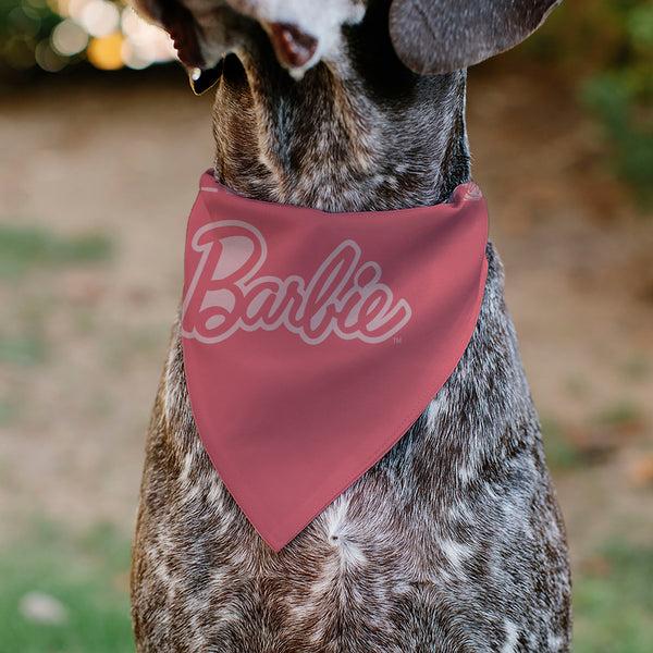 Buckle Down Pet Bandana - Malibu Beach BARBIE Script And Icons Collage Pinks