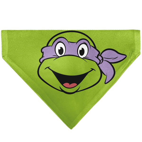 buckle down Pet Bandana - Ninja Turtles Donatello Face and Turtle Shell Character Close-Up Green
