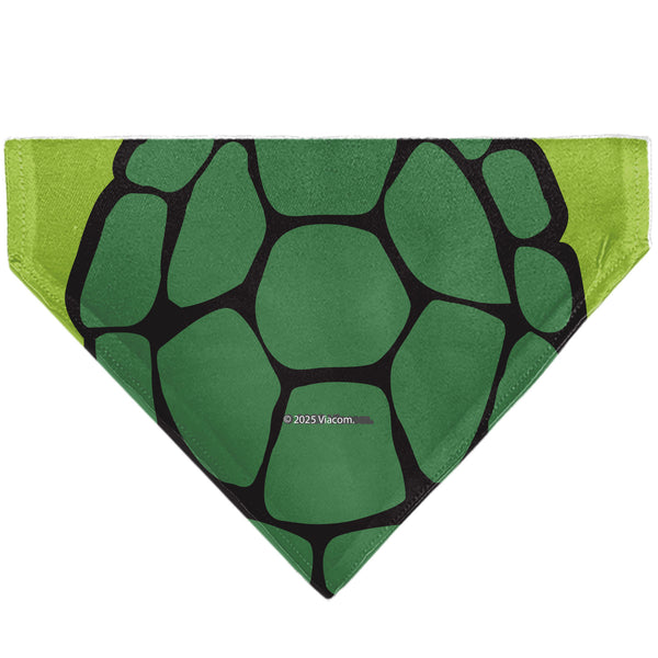 Buckle Down Pet Bandana - Ninja Turtles Leonardo Face And Turtle Shell Character Close-Up Green
