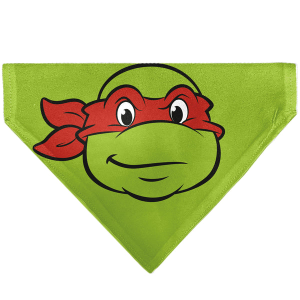 buckle down Pet Bandana - Ninja Turtles Raphael Face and Turtle Shell Character Close-Up Green