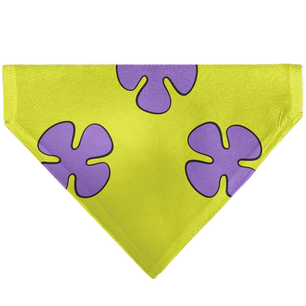 buckle down Pet Bandana - Patrick Star Shorts Flower Icon Green/Lavender