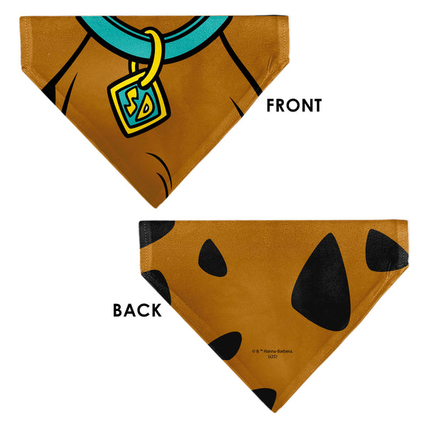 Buckle Down Pet Bandana - Scooby Doo Character Close-Up SD Dog Tag Brown