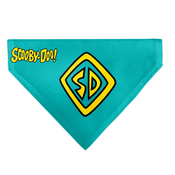 buckle down Pet Bandana - Scooby Doo Logo Centered and Collage Blue/Yellow