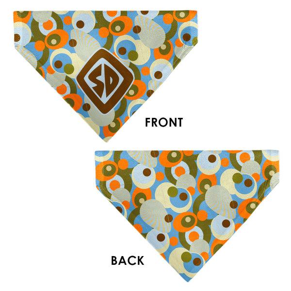 Buckle Down Pet Bandana - Scooby Doo SD Dog Tag Retro Dots Multi Color