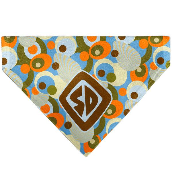 buckle down Pet Bandana - Scooby Doo SD Dog Tag Retro Dots Multi Color