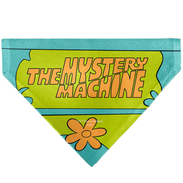 Buckle Down Pet Bandana - Scooby Doo THE MYSTERY MACHINE Logo Blues/Yellow/Orange