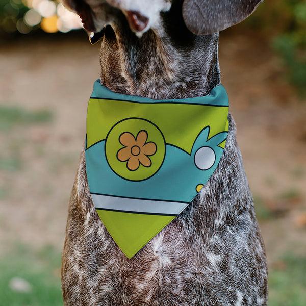 Buckle Down Pet Bandana - Scooby Doo THE MYSTERY MACHINE Logo Blues/Yellow/Orange
