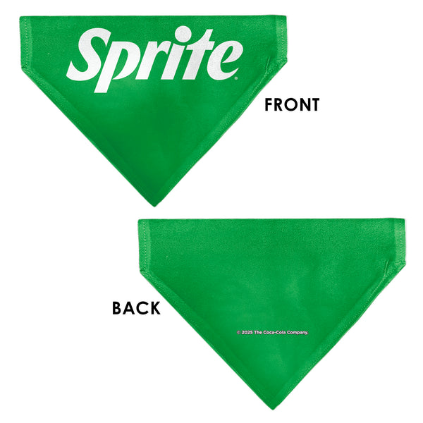 Buckle Down Pet Bandana - SPRITE Text Logo Green/White