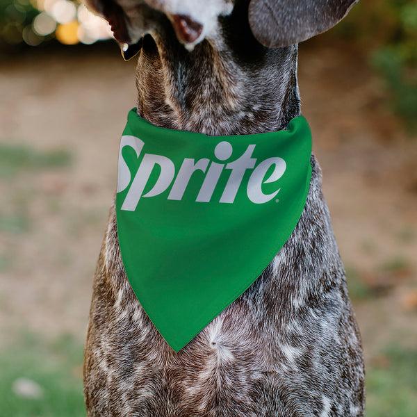 Buckle Down Pet Bandana - SPRITE Text Logo Green/White