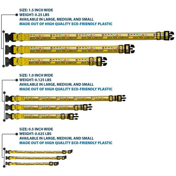 Buckle Down Plastic Clip Collar - SOUTH PARK ELEMENTARY School Bus Characters Pose Yellow