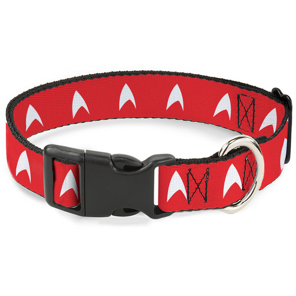 buckle down Plastic Clip Collar - Star Trek Starfleet Insignia Red/White