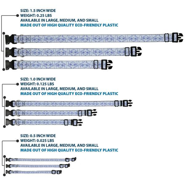 Buckle Down Plastic Clip Collar - Stitch Pose Flip Light Blue/Blue