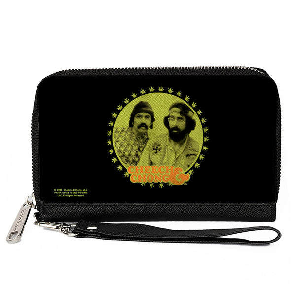buckle down PU Zip Around Wallet Rectangle - CHEECH & CHONG Next Movie Pose Black/Green/Orange